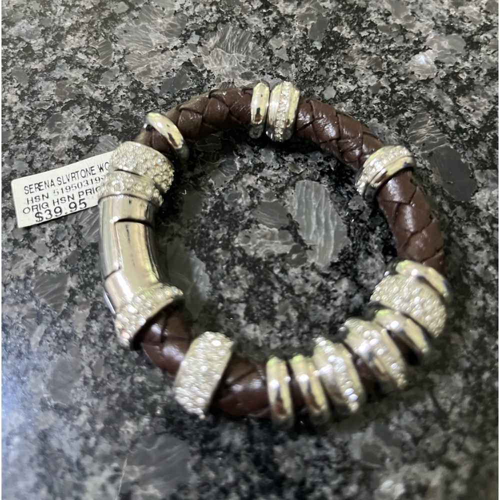 Serena Williams Rings of Bling Bracelet Brown Silver
